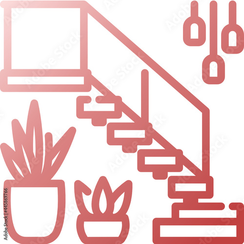 staircase gradient icon