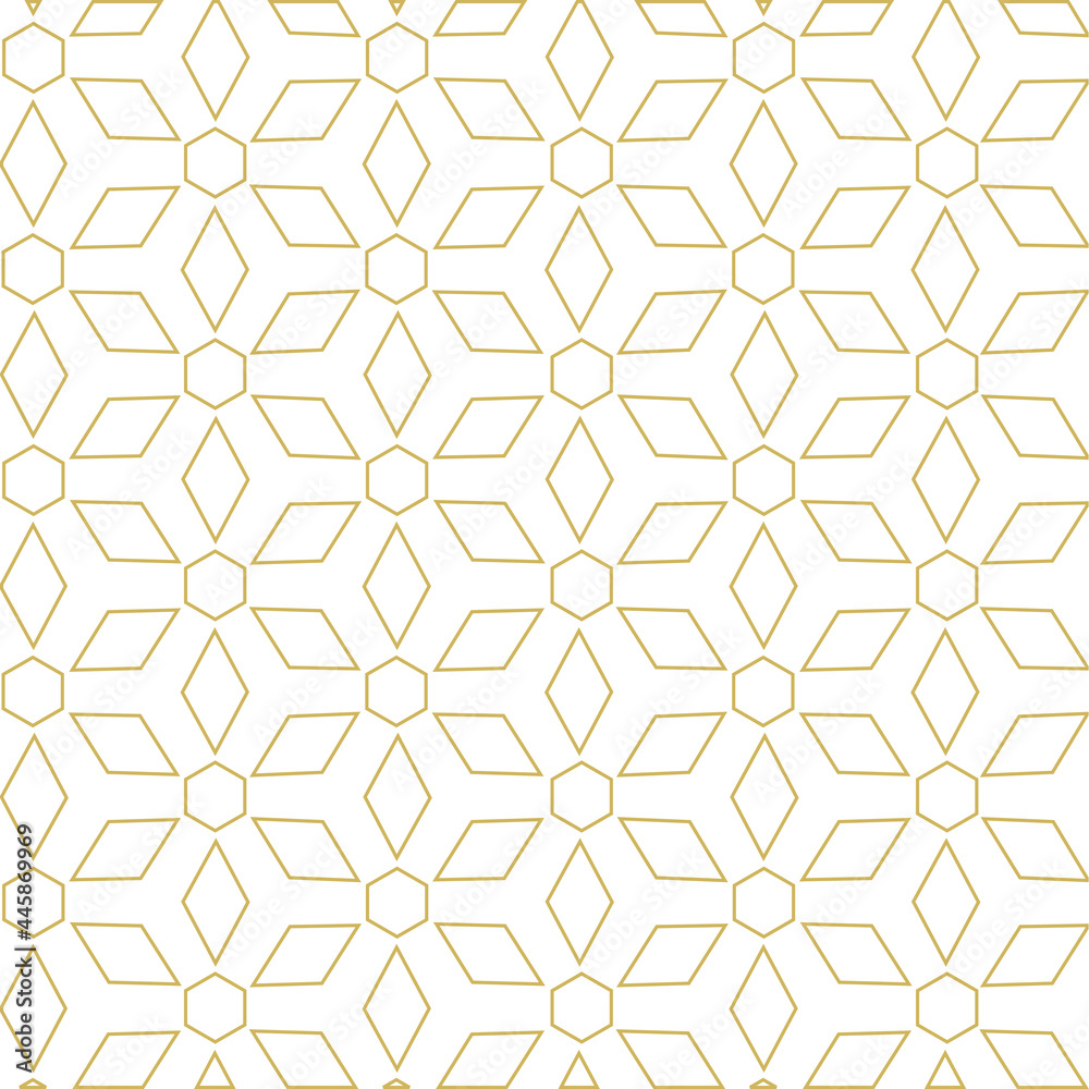 Diamond shape golden pattern vector background Free Vector
