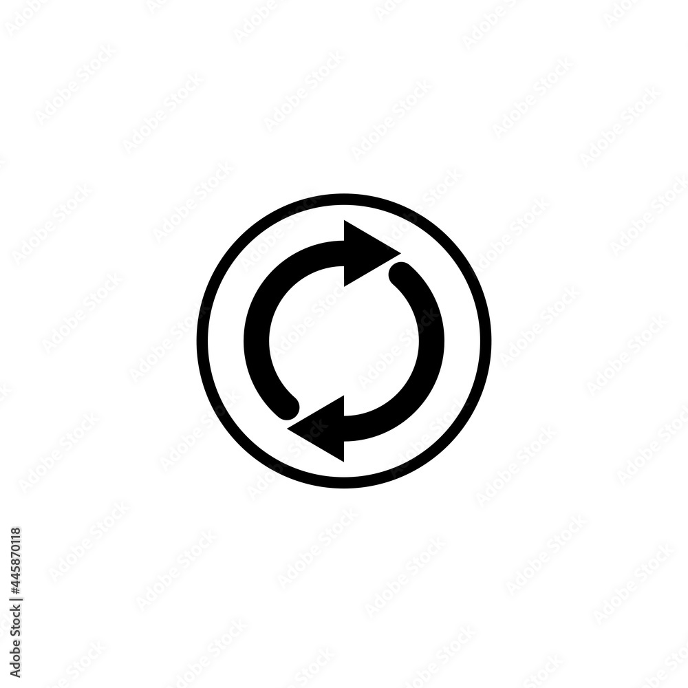 Rotation arrows icon. Vector Illustration for mobile concept and web design. Rotation arrows icon. Vector Illustration for mobile concept and web design.