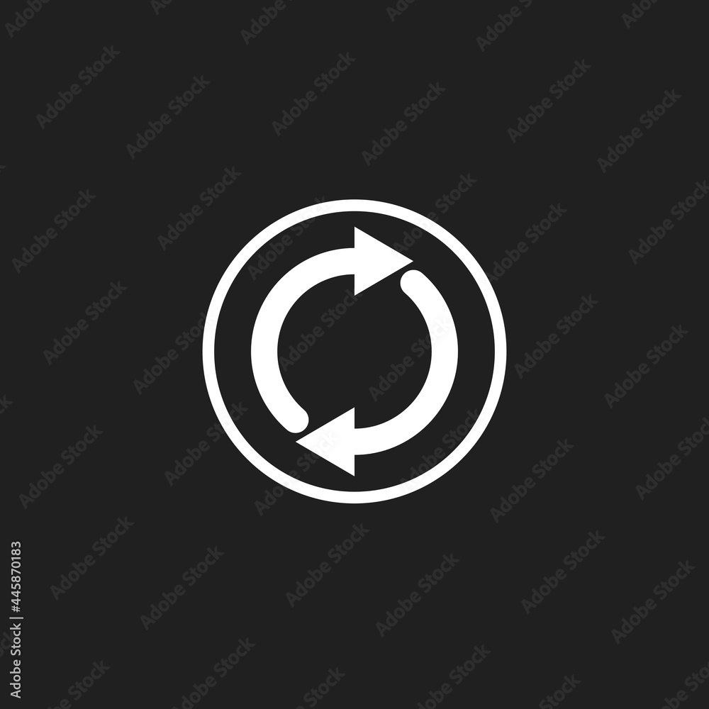 Rotation arrows icon. Vector Illustration for mobile concept and web design. Rotation arrows icon. Vector Illustration for mobile concept and web design.