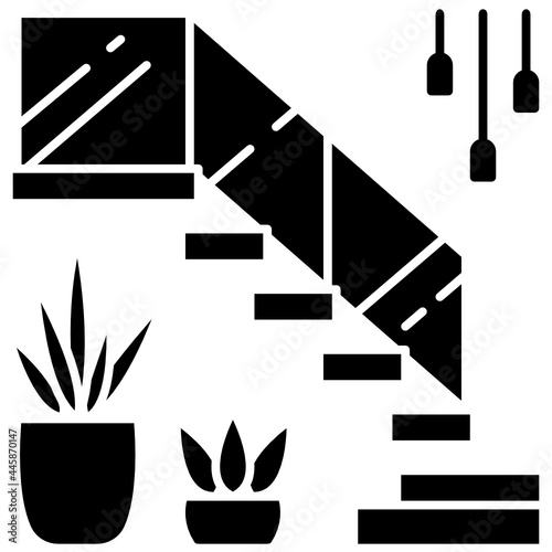 staircase solid icon