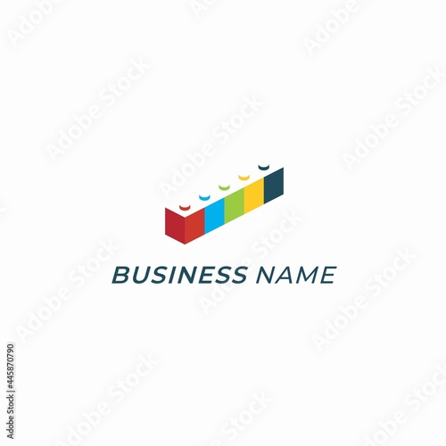 logo design puzzle blocks and bricks