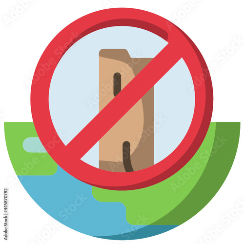 deforestation flat icon