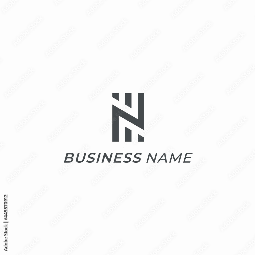 Fototapeta premium logo design bold letter N and Z