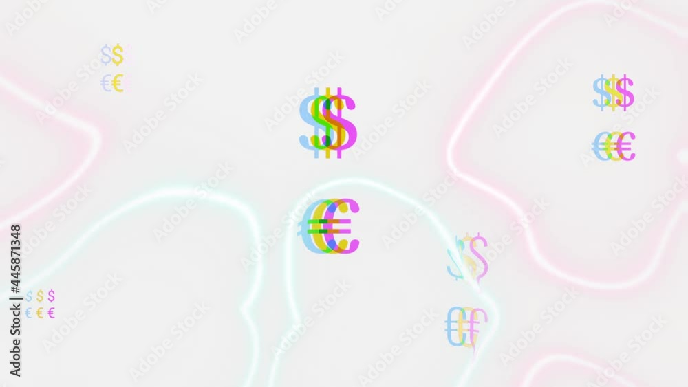 Euro and dollar animation. Currency unit. USD. EUR. Euro and dollar animation. Currency unit. USD. EUR.