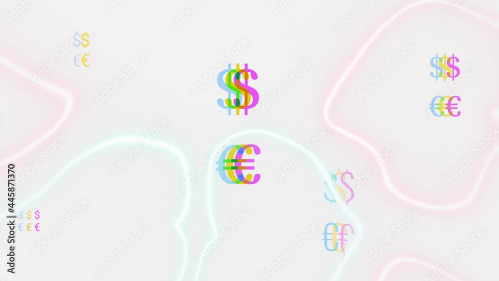Euro and dollar animation. Currency unit. USD. EUR. Euro and dollar animation. Currency unit. USD. EUR.