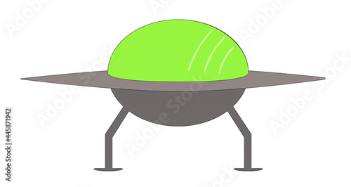 Flying Saucer with a Green canopy photo