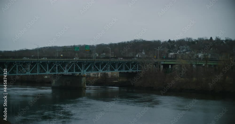 Connecticut Route 8 Over The Housatonic River In Derby, Connecticut Connecticut Route 8 Over The Housatonic River In Derby, Connecticut