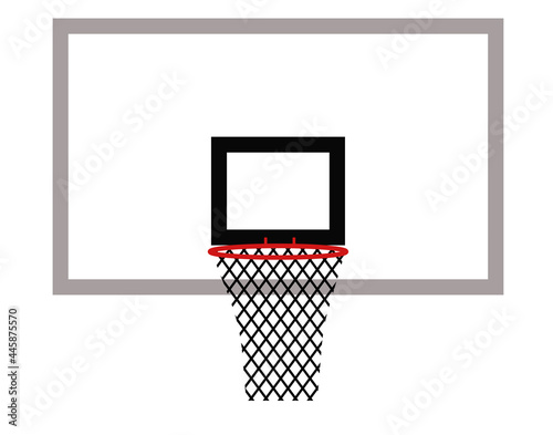 Obraz na plátně A basketball Net and backboard