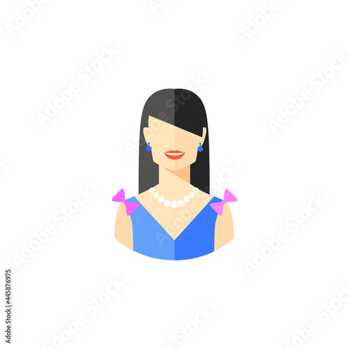 women avatar, young people girl icon