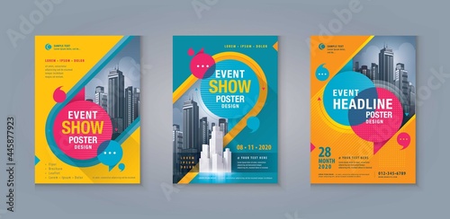 Business Leaflet Brochure Flyer template Design Set. Corporate Flyer Template A4 Size photo