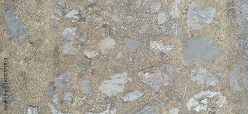  Stone road texture, old cobblestone pavement