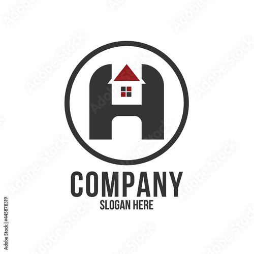 Logo letter H  or A with house for your company, corporate or business brand.