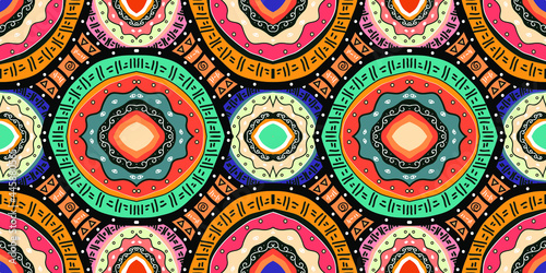 Stunning geometric background.contemporary tribal style seamless pattern.pattern ethnic graphic design print.Henna Mandala.Tribal African Inspired Pattern.carpet,wallpaper,wrapping,embroidery sty