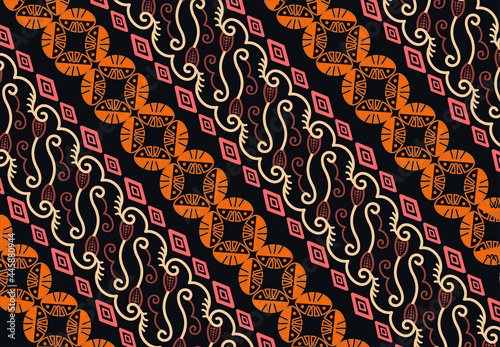 Batik Parang is one of the oldest batik motifs in Indonesia. Drawing a diagonal line from high to low diagonally intertwining symbolizes continuity