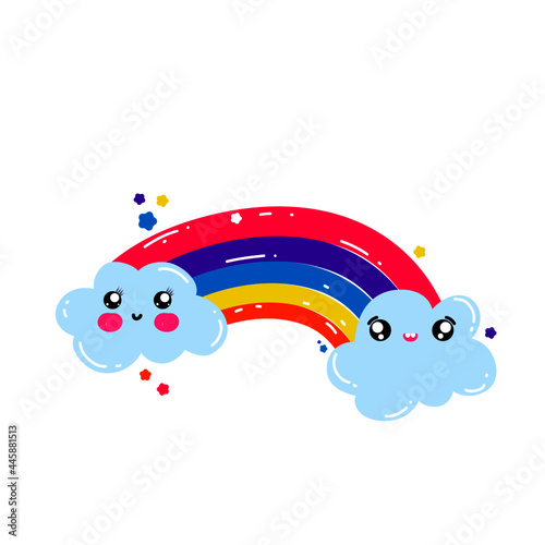 Photo An ilustration vector of rainbows