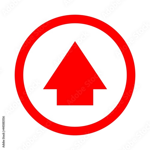red arrow sign isolated