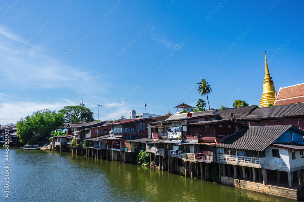Landscape of Chanthaburi river with the building of Chanthaboon Waterfront.Chanthaboon is the ancient waterfront community located on the west side of Chanthaburi River Landscape of Chanthaburi river with the building of Chanthaboon Waterfront.Chanthaboon is the ancient waterfront community located on the west side of Chanthaburi River
