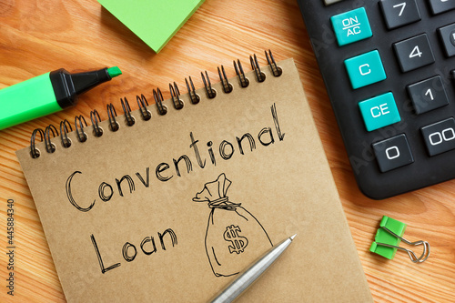 Conventional loan is shown on the business photo using the text