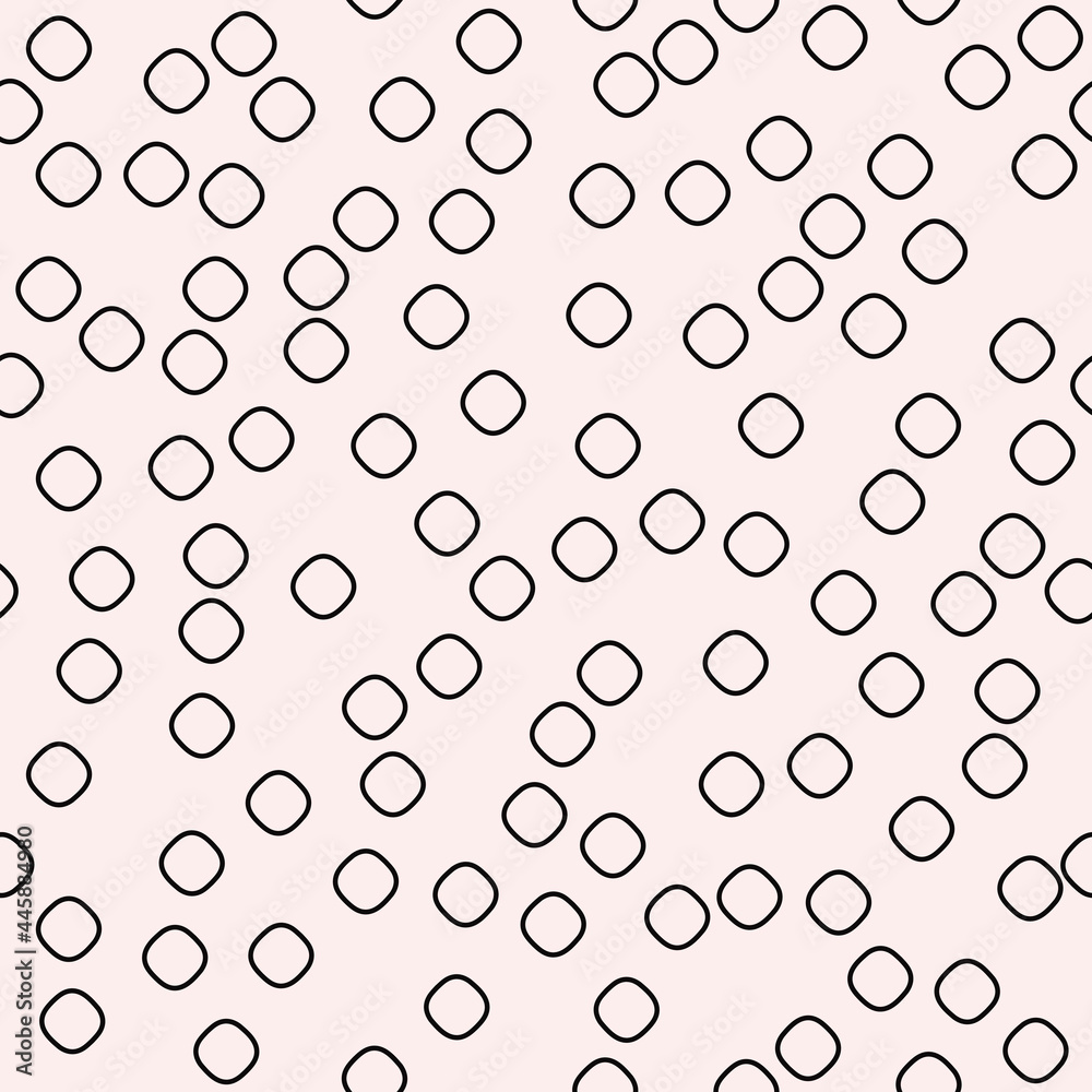 Empty rings wallpaper. Vector seamless repeated shape pattern.
