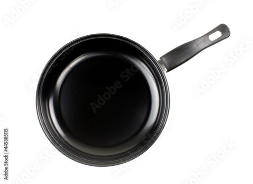 Black pan isolated on white background