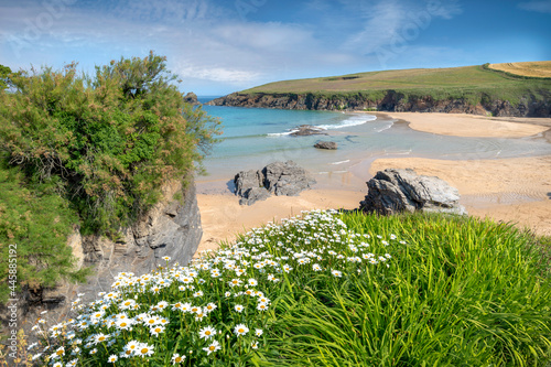 Trevone bay north cornwall coast photo