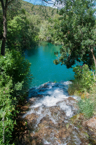 Landscape in Krka National Park in Croatia, known for its beautiful waterfalls