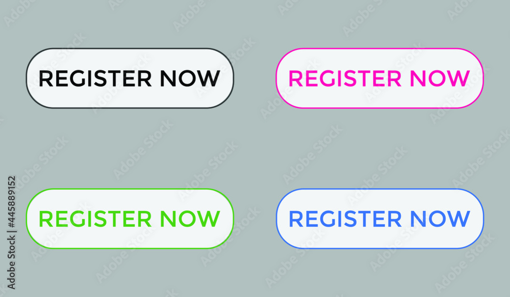 colorful register now text web button, set of register now sign icon for web site colorful register now text web button, set of register now sign icon for web site