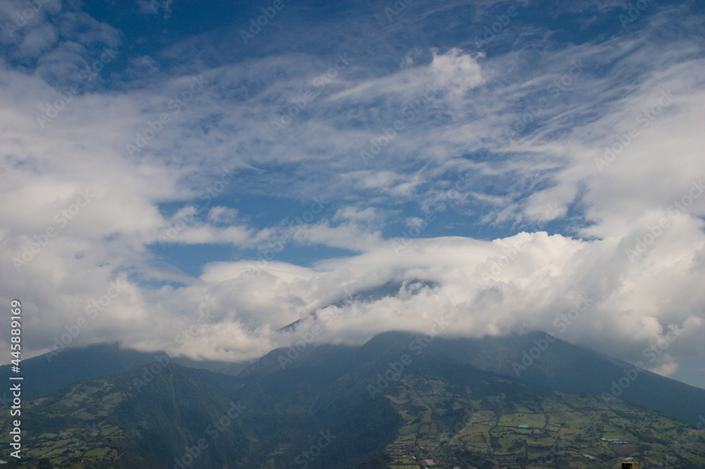 clouds over mountain