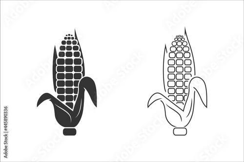 Corn icon set. Vector illustration on white