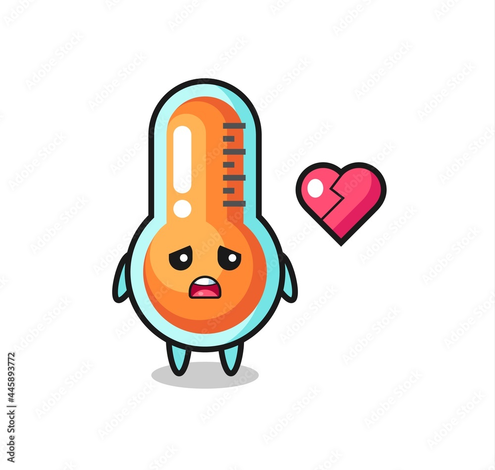 thermometer cartoon illustration is broken heart thermometer cartoon illustration is broken heart