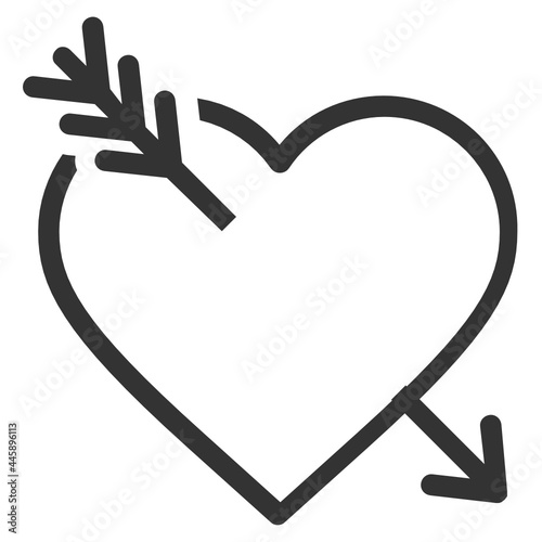 Arrow Embroidered Heart line icon