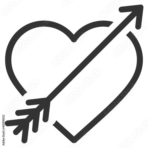 Arrow Embroidered Heart line icon