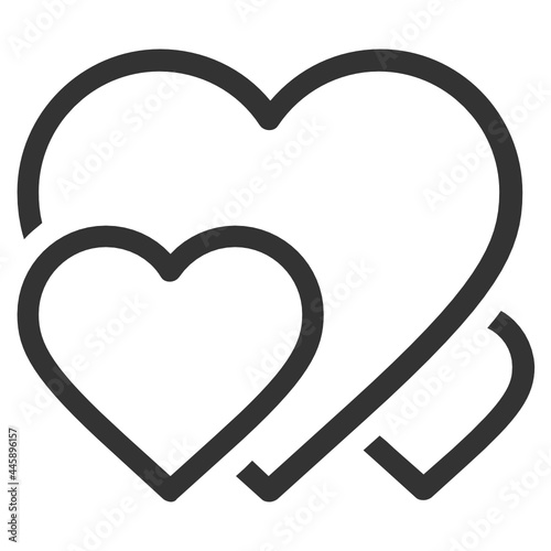 heart groub line icon photo