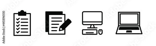 Vector graphic of office work icon collection