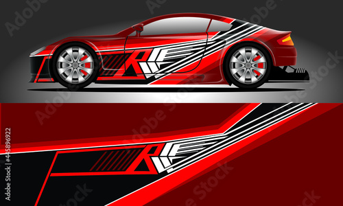 Car sticker or car wrap with natural natural concept with abstract line concept and initial B, can be installed on all