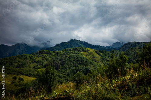 clouds over the mountains