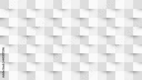 white wall of many consecutive three-dimensional blocks