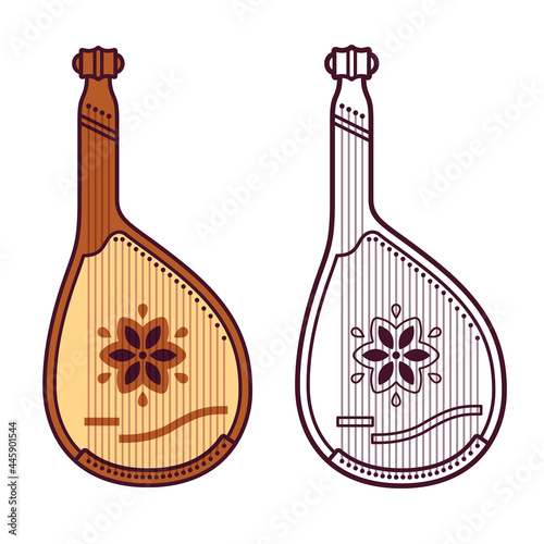 Bandura Ukrainian musical instrument