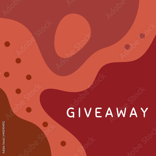 Modern abstract background with text Giveaway. Square vector illustration.