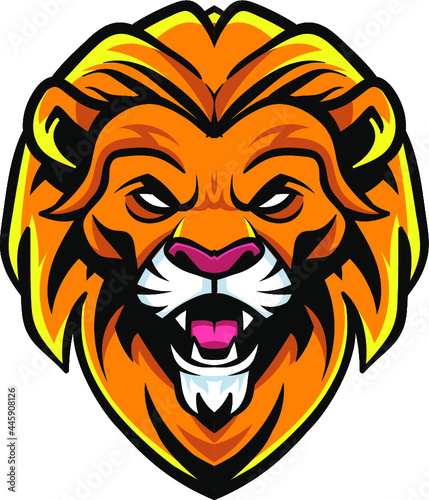 template lion mascot vector ready to use