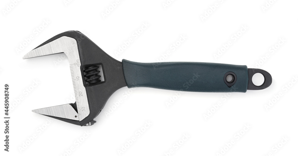 Adjustable wrench isolated on white. Adjustable wrench isolated on white.