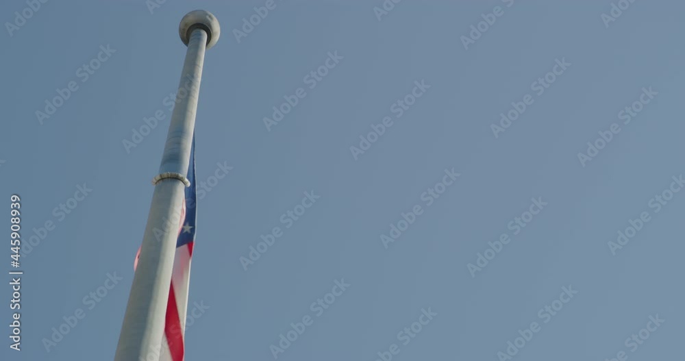 United States Flag Near The White House During Winter Time In Washington DC United States Flag Near The White House During Winter Time In Washington DC