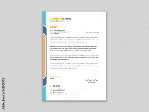 Professional Business Letterhead Design, Modern letterhead template