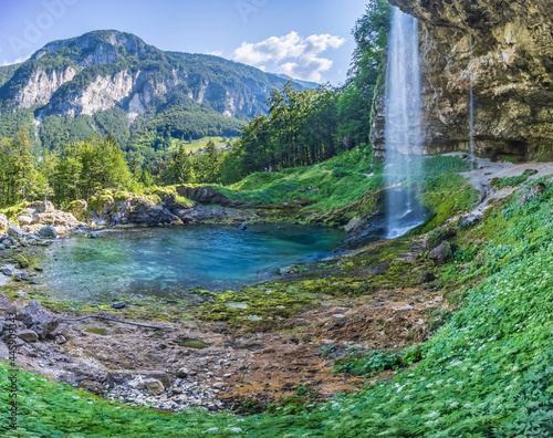 Goriuda waterfall (Fontanon di Goriuda), Province of Udine, Italy photo