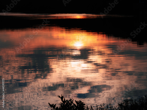 sunset reflection 