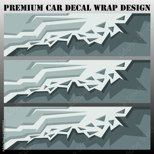 sport car decal wrap design vector
