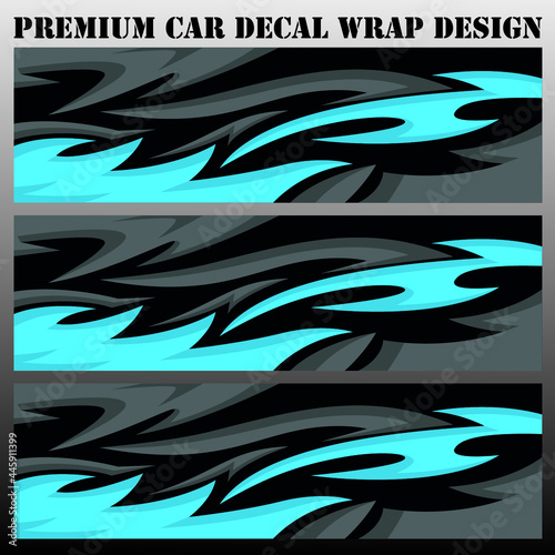 sport car decal wrap design vector