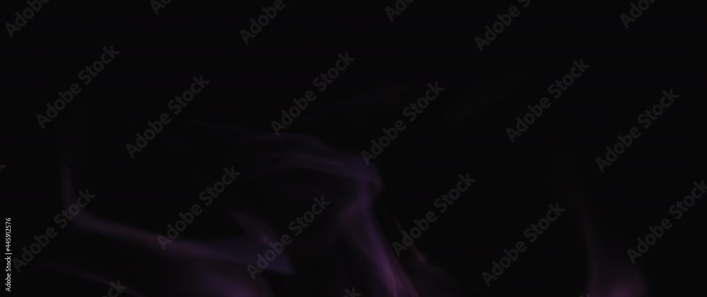 Purple incense smoke swirling on black background in slow motion. Purple incense smoke swirling on black background in slow motion.