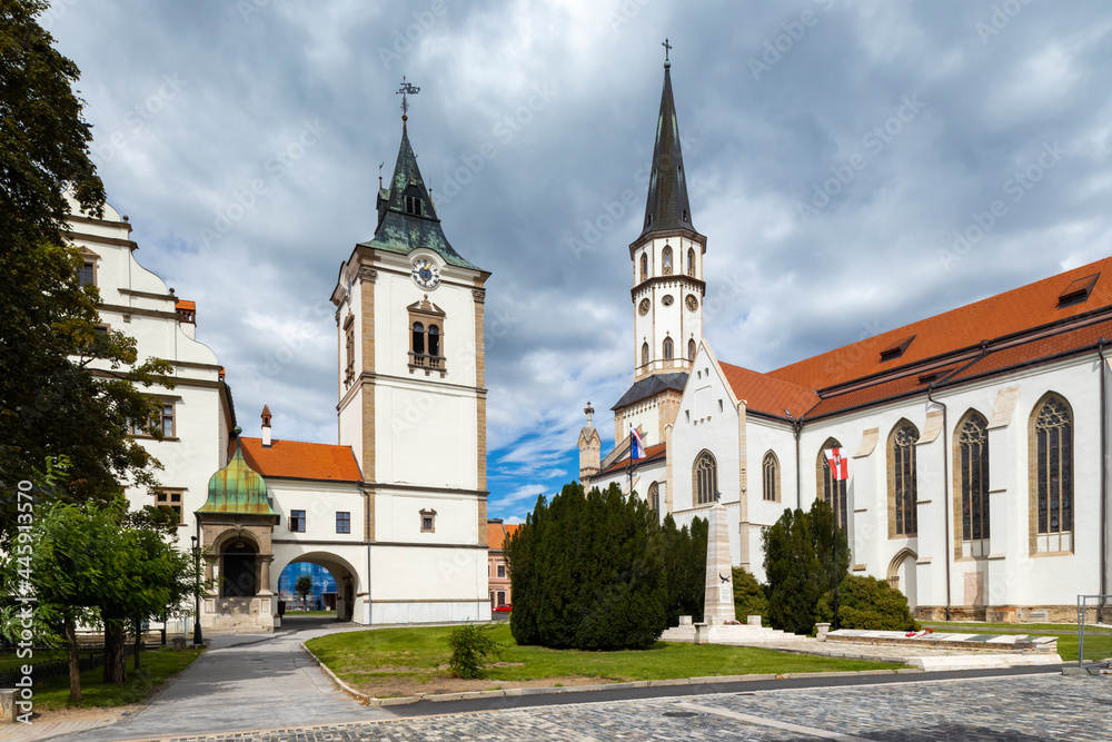Old Town Hall and St. James church in Levoca, UNESCO site, Slovakia
